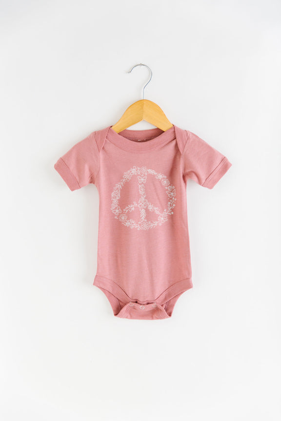 Pollinator Peace Sign Onesie