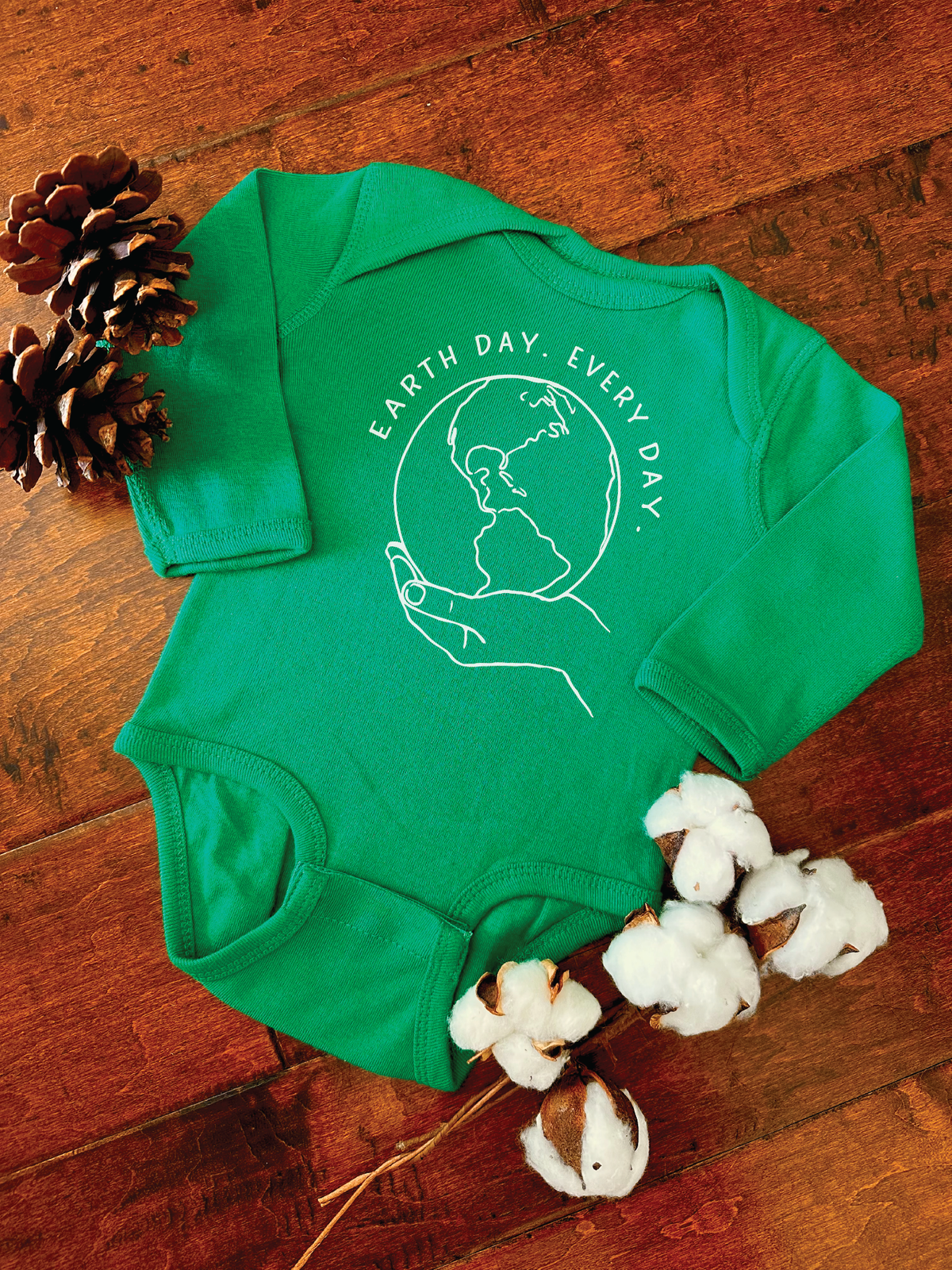 Earth Day Every Day Long Sleeve Onesie