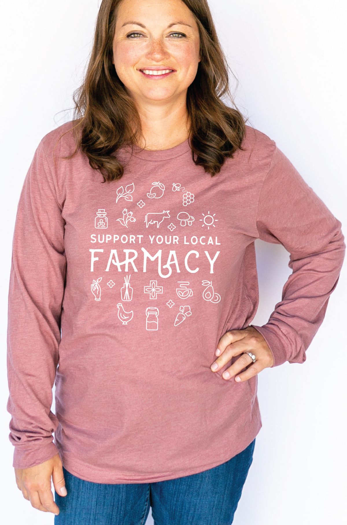 Support Your Local Farmacy Long Sleeve Shirt