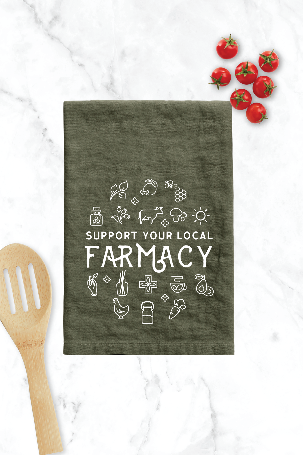 Support Your Local Farmacy Kitchen Towel