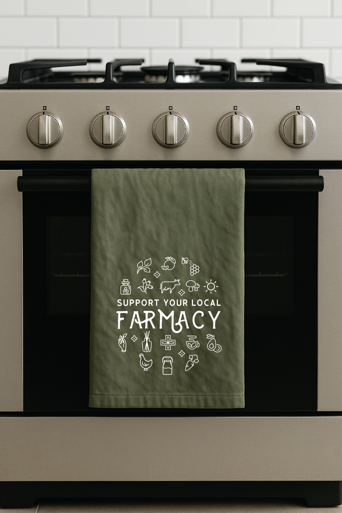 Support Your Local Farmacy Kitchen Towel