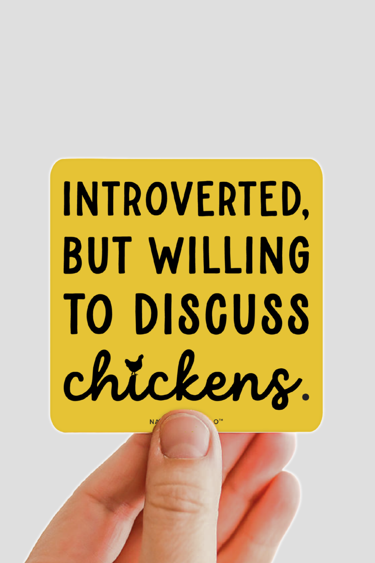 Introverted But Willing to Discuss Chickens Sticker