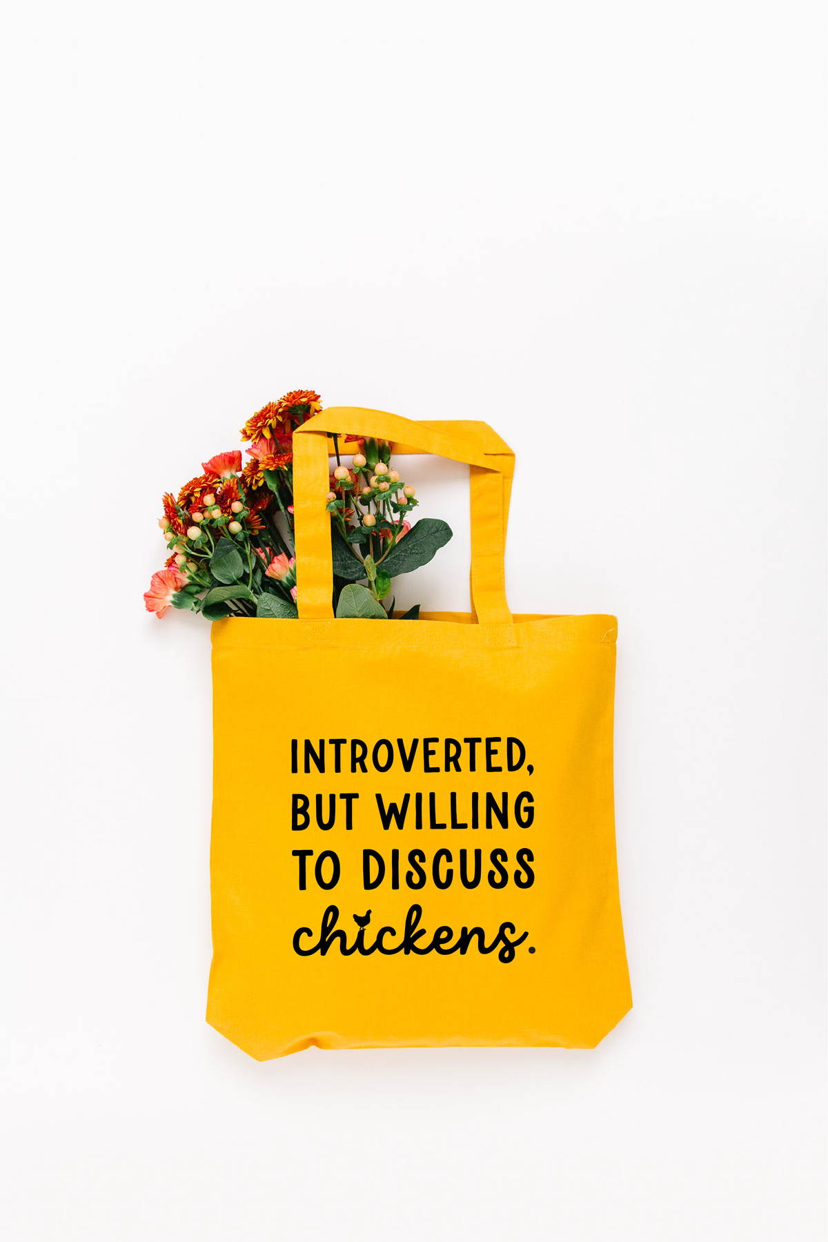 Introverted But Willing to Discuss Chickens Tote Bag