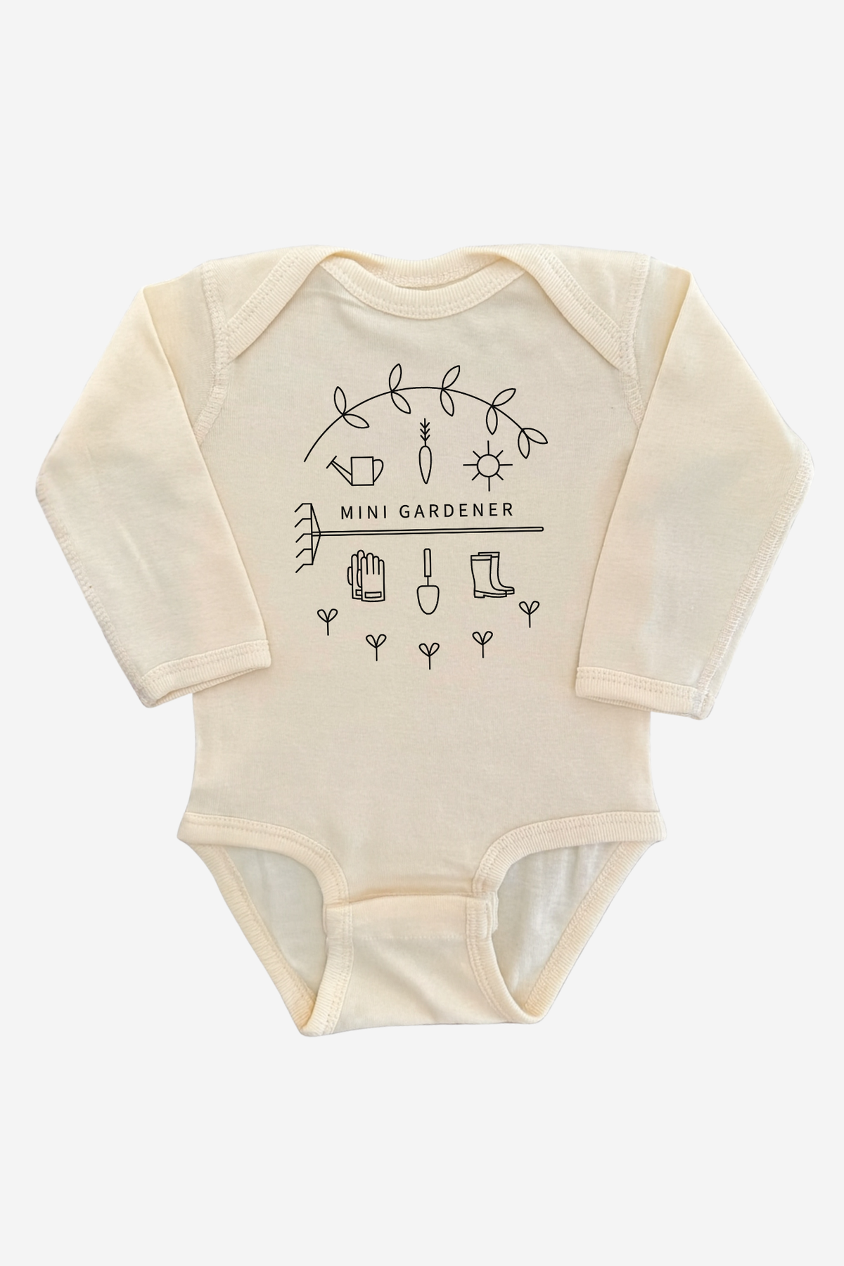 Mini Gardener Long Sleeve Onesie
