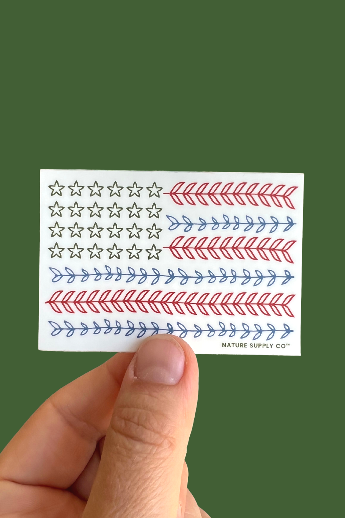 Nature American Flag Sticker