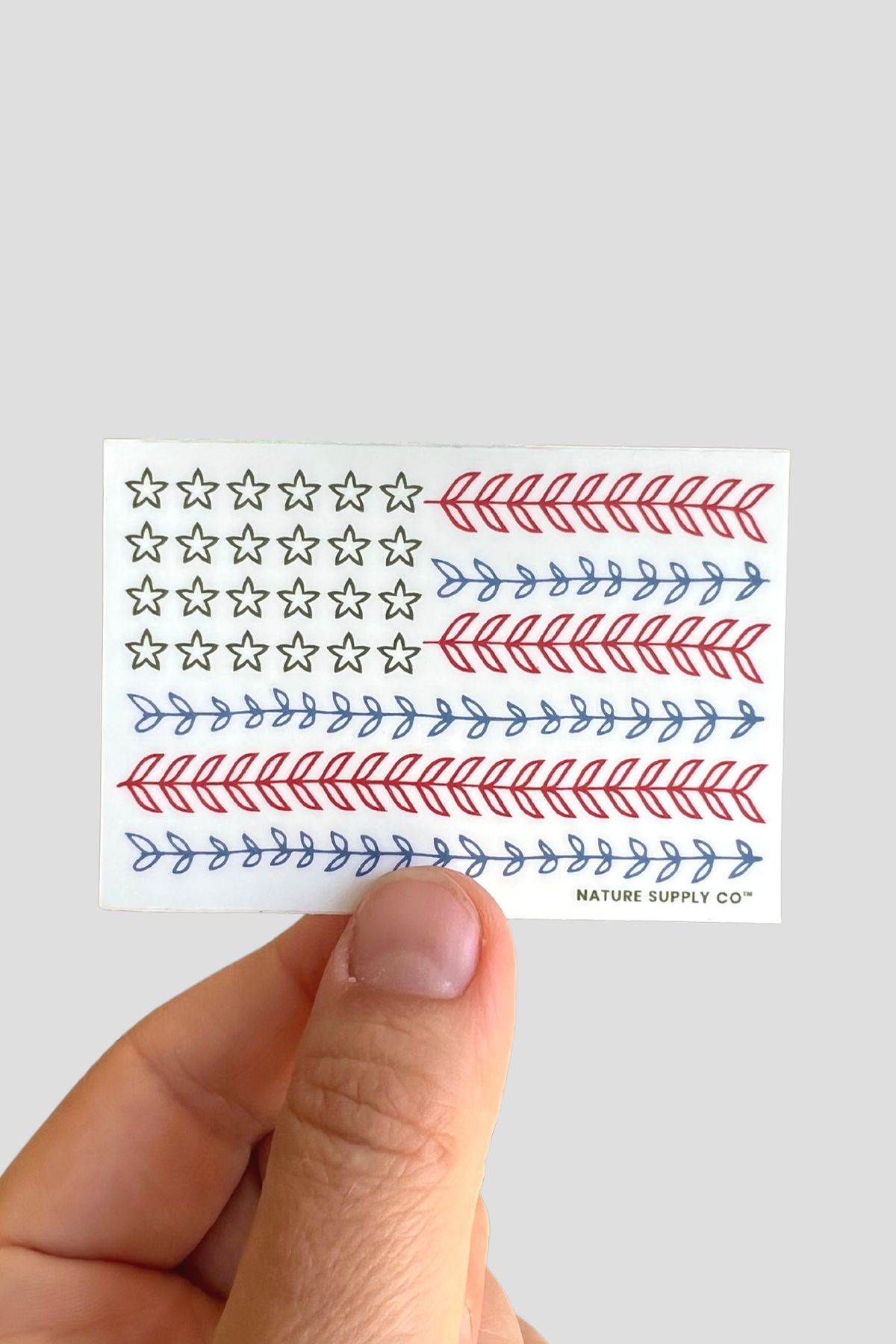 Nature American Flag Sticker