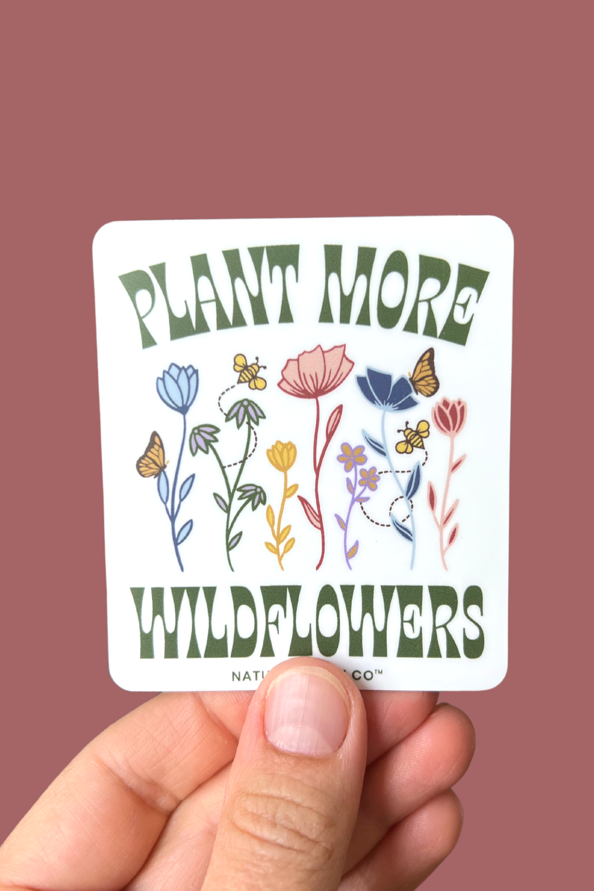 Plant More Wildflowers Sticker