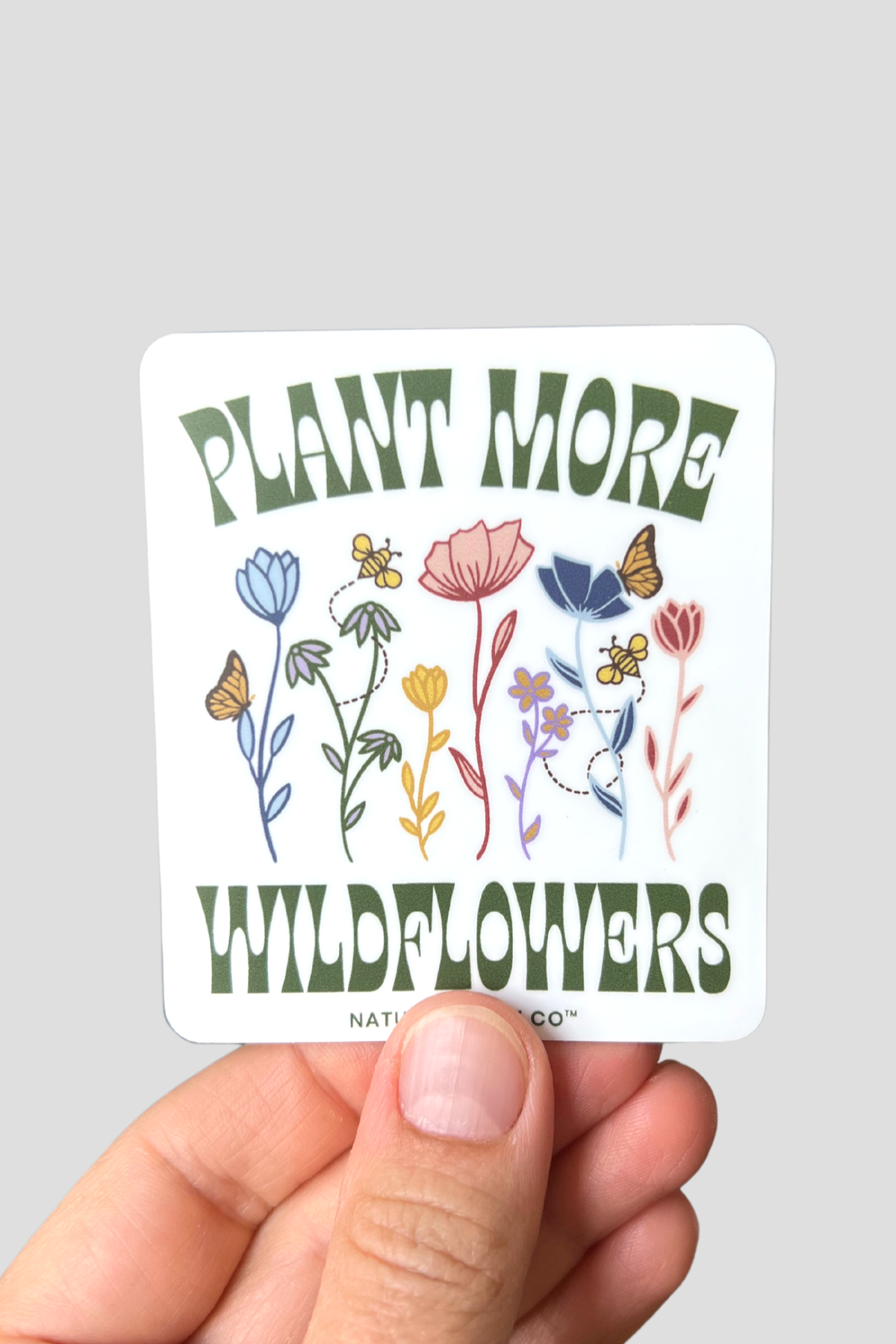 Plant More Wildflowers Sticker