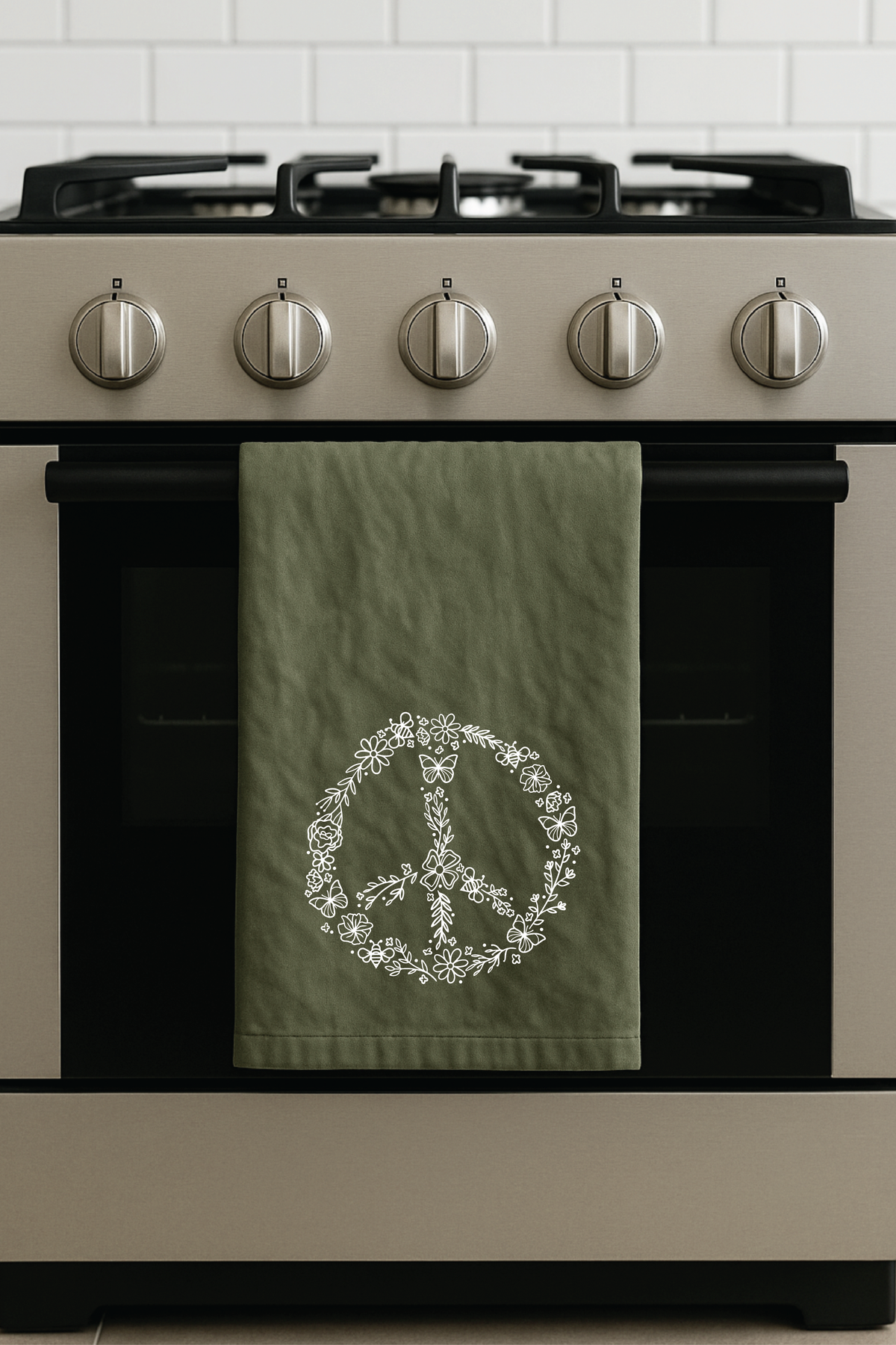 Pollinator Peace Sign Kitchen Towel