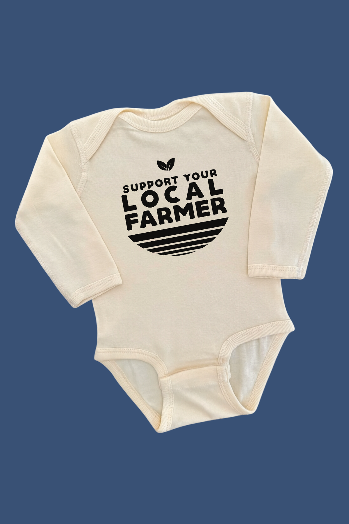 Support Your Local Farmer Long Sleeve Onesie