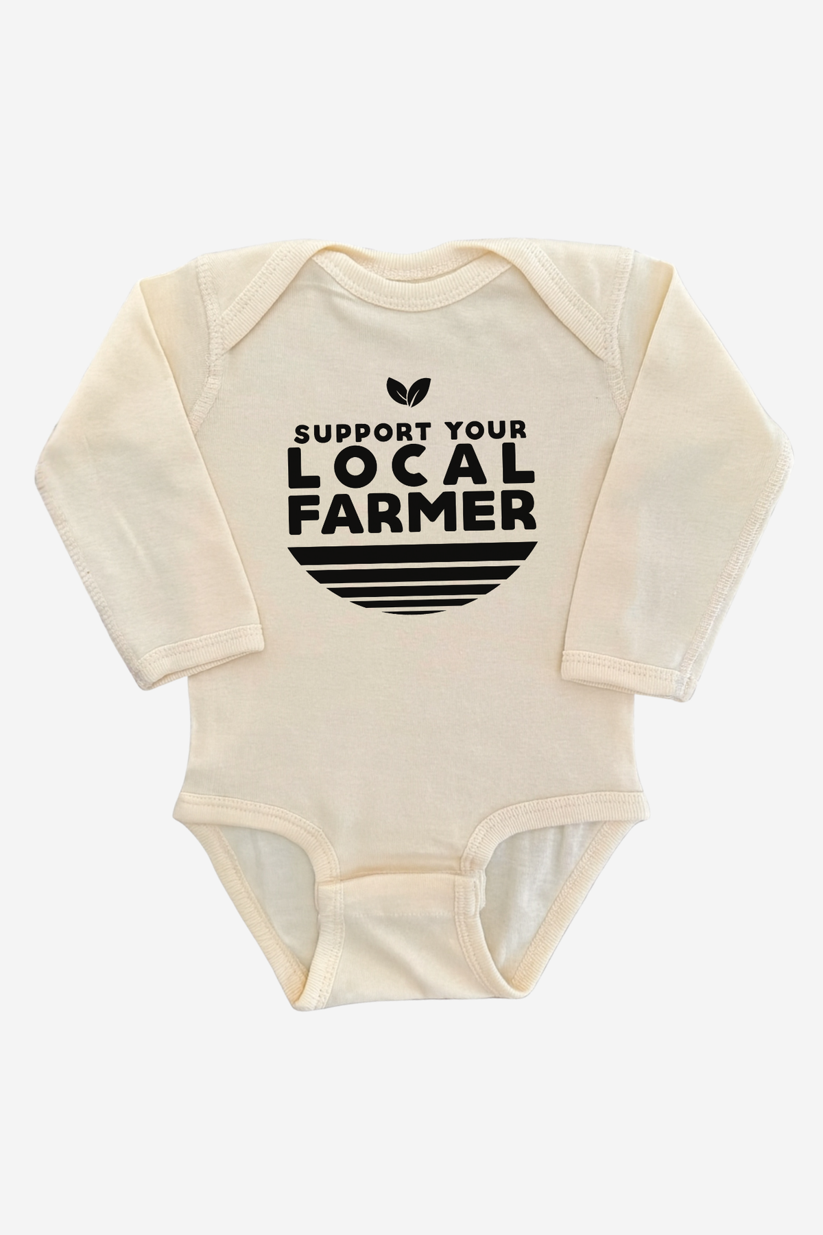 Support Your Local Farmer Long Sleeve Onesie