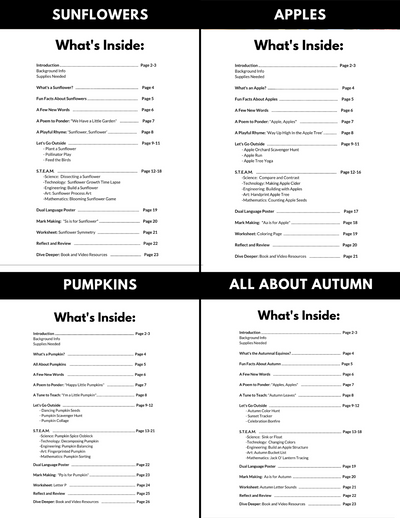 Autumn Bundle (Ages 3-5)