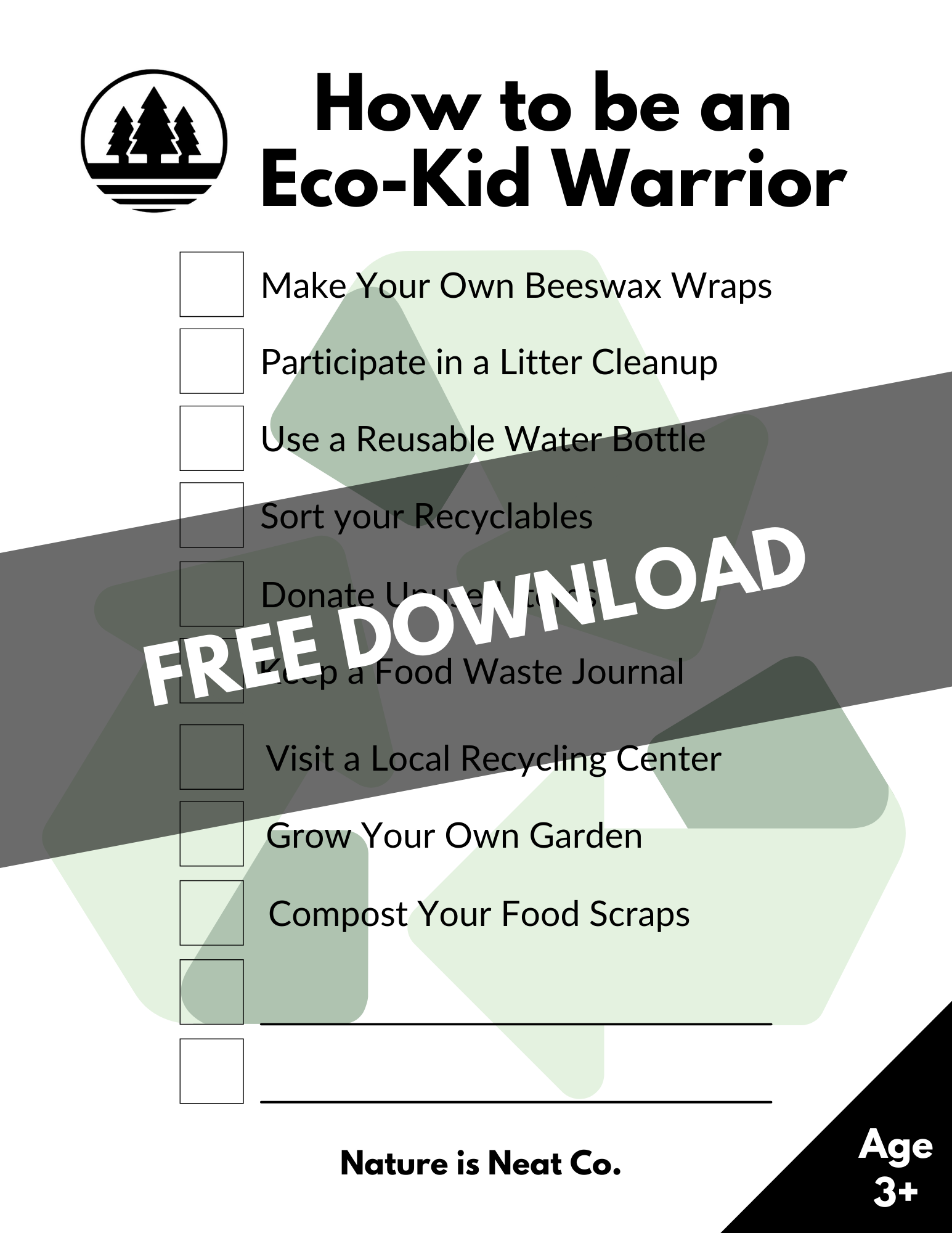 FREE: Eco-Kid Warrior Checklist