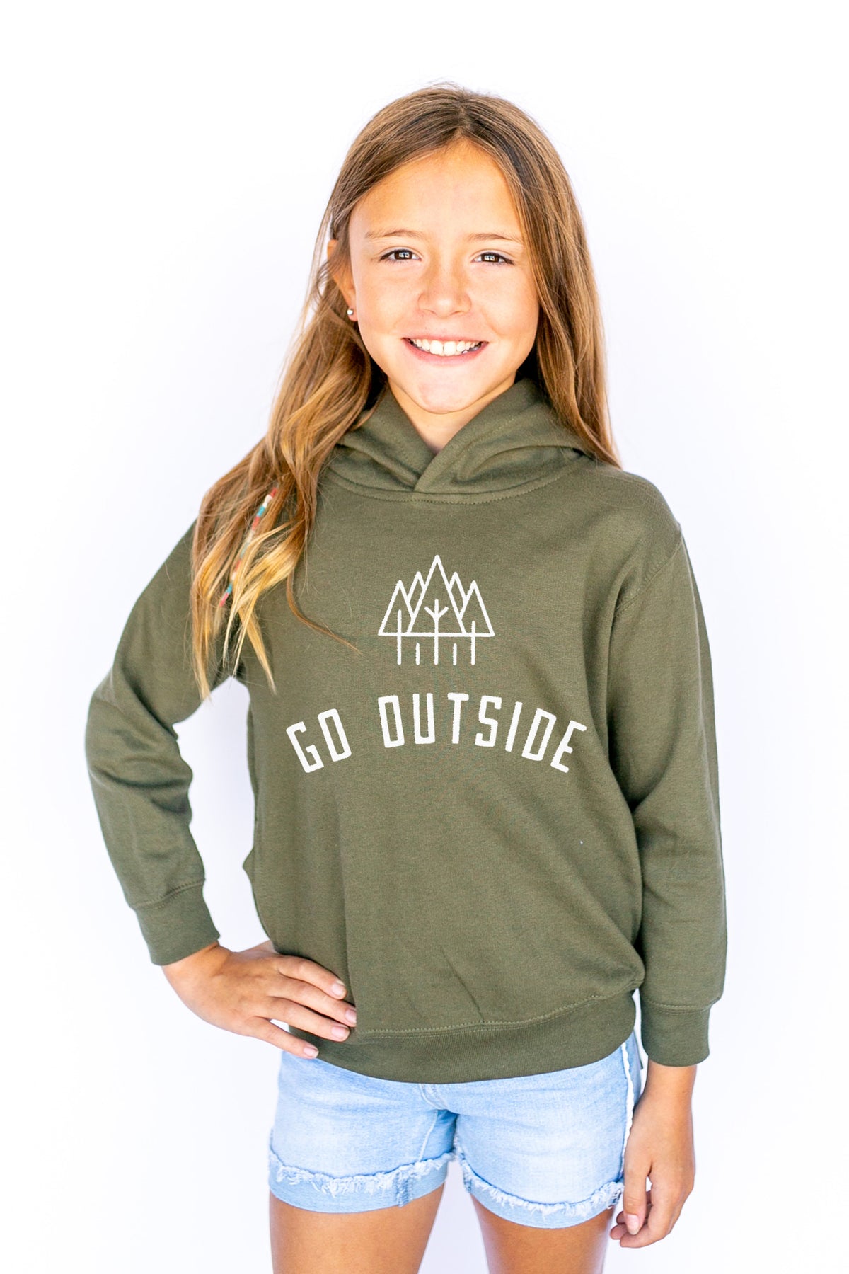 Go Outside Kids Hoodie