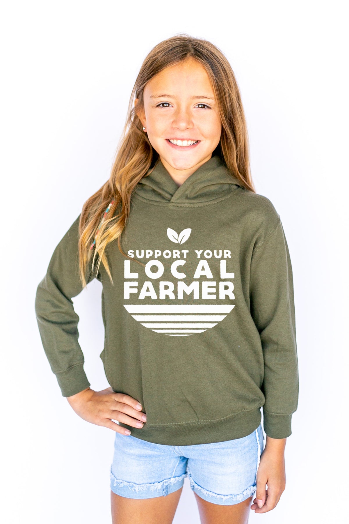 Support Your Local Farmer Kids Hoodie