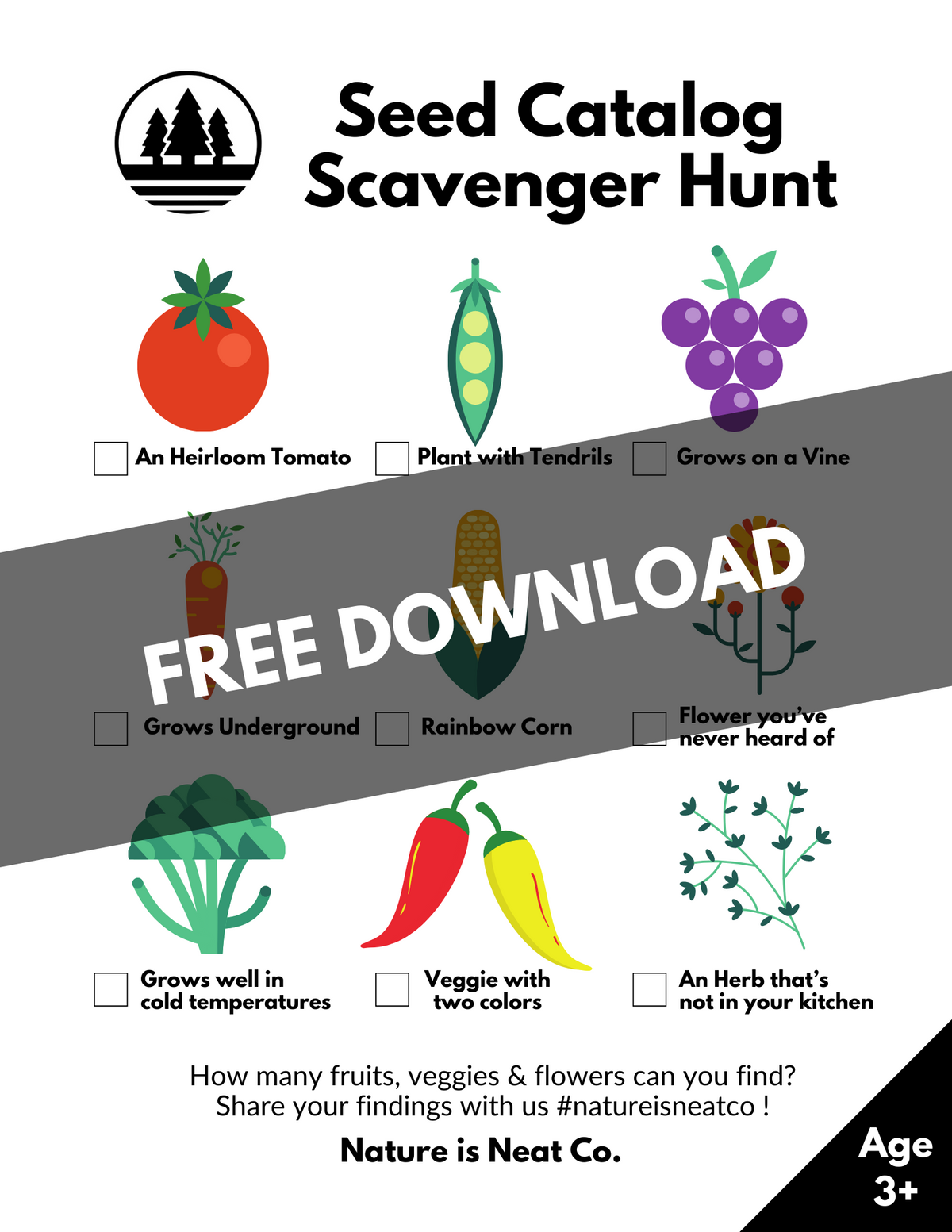 FREE: Seed Catalog Scavenger Hunt